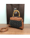 Goyard Saigon Mini Flap Top Handle Bag Brown