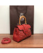 Goyard Saigon Mini Flap Top Handle Bag Red