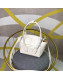 Bottega Veneta Arco Mini Bag in Smooth Maxi Woven Calfskin White 2019