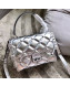 Valentino Medium Metallic Candystud Top Handle Bag Silver 2018