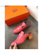 Hermes Paradis Mid-Heel Mules Pink 2019