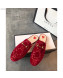 Gucci Princetown GG Velvet Flat Slipper Mules 475094 Red 2019