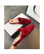 Gucci Princetown GG Velvet Flat Slipper Mules 475094 Red 2019