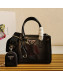 Prada Patent Leather Top Handle Bag 1BA296 Black 2021