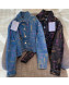 Chanel Logo Allover Denim Jacket Blue/Black 2022 031228