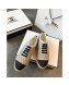 Chanel Woven Lace-Up Espadrilles Sneakers G34424 Light Grey/Gold 2018