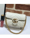 Gucci GG Marmont Matelassé Leather Chain Super Mini Bag 575161 White 2019