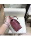 Chanel Quilted Grained Calfskin Round CC Metal Small Flap Bag AS6088 Burgundy 2019