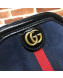 Gucci RE(BELLE) Suede Small Shoulder Bag ‎524620 Dark Blue 2018