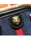 Gucci RE(BELLE) Suede Small Shoulder Bag ‎524620 Dark Blue 2018