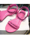 Balenciaga Allover Logo Round Flat Sandal Pink 2019