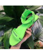 Balenciaga Allover Logo Round Flat Sandal Green 2019