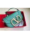 Valentino Supervee Calfskin Maxi-Logo Crossbody Bag 1011L Green 2020