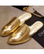 Chanel Flat Mules G34303 Gold 2019