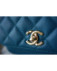 Chanel Quilted Grained Calfskin Mini Messenger Flap Top Handle Bag A93067 Blue 2019