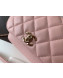 Chanel Quilted Grained Calfskin Mini Messenger Flap Top Handle Bag A93067 Pink 2019