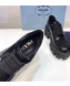 Prada Patent Calfskin Lace-up Platform Loafers Black 2019