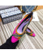 Gucci Snakeskin Pump with Crystal Double G 548854 Blue/Yellow/Pink 2019