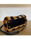 Fendi Peekaboo Iconic Striped Sheepskin Mini Top Handle Bag Black 2019