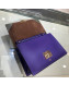 Fendi Kan U Medium Calfskin Flap Bag Purple/Gold 2019 