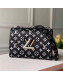 Louis Vuitton Twist MM Monogram Python Leather Bag N50282 Black 2019