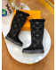 Louis Vuitton Breezy Suede Giant Monogram Flat High Boot Black 2019