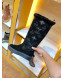 Louis Vuitton Breezy Suede Giant Monogram Flat High Boot Black 2019