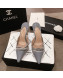 Chanel Pointed Heel Mules Light Gray 2019