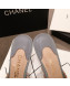 Chanel Pointed Heel Mules Light Gray 2019