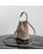 Prada Calfskin Drawstring Bucket Bag 1BH038 Nude 2019