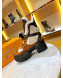 Louis Vuitton Laureate Suede Wool Platform Desert Short Boot Tan 2019