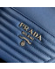 Prada Calfskin Drawstring Bucket Bag 1BH038 Blue 2019