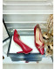 Gucci Zumi G Horsebit Mid-heel Leather Pump 596860 Red 2019