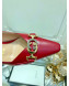 Gucci Zumi G Horsebit Mid-heel Leather Pump 596860 Red 2019