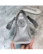 Balenciaga Graffiti Classic Mini City Bag in Crinkle Calfskin Light Grey/Silver