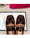 Gucci Sylvie Chain GG Velvet Mid-heel Pump ‎525082 Brown 2019