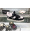 Chanel Lambskin Fur Low-Top Sneakers G35195 Black/White 2019