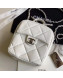 Chanel Quilted Vintage Leather Camera Case Bag AS1323 White 2020