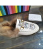 Gucci Princetown Calfskin Wool Slipper with Mystic Cats White 2019