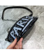 Balenciaga Souvenir XS Graffiti Calfskin Belt Bag Black/White 2019