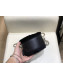 Chanel Chevron Fur Round Clutch with Chain A88803 Black 2019