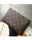 Louis Vuitton Blooming Flowers Pochette Double Zip Chain Wallet in Monogram Canvas M63905 Black 2019