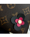 Louis Vuitton Blooming Flowers Pochette Double Zip Chain Wallet in Monogram Canvas M63905 Black 2019