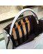 Fendi Peekaboo X-Lite Large Bag in Striped Fur and Supple Calfskin White 2019