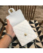 Chanel Lambskin Pearl Flap Clutch with Chain AP0367 White 2019