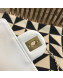 Chanel Lambskin Pearl Flap Clutch with Chain AP0367 White 2019