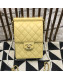 Chanel Lambskin Pearl Flap Clutch with Chain AP0367 Yellow 2019