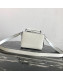 Prada Men's Saffiano Leather Square Bandoleer Shoulder Bag 2VH069 White 2019