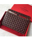 Valentino Lambskin Rockstud Spike Clutch Purplish Red 2019