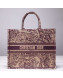 Dior Book Tote Bag in Toile de Jouy Canvas Burgundy 2019